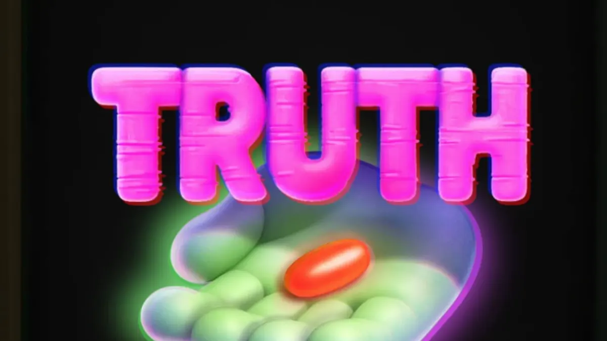 Tampilan layar permainan slot Truth dengan tema bunker konspirasi retro